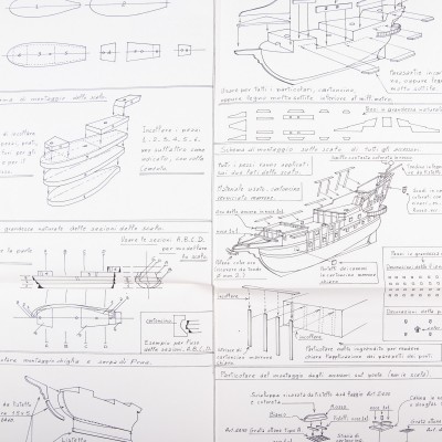 Miniatur-Galeone-Bauplan 2