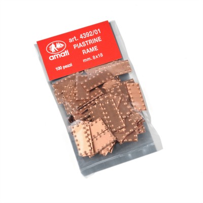 Piastrine rame bugnate 8x18