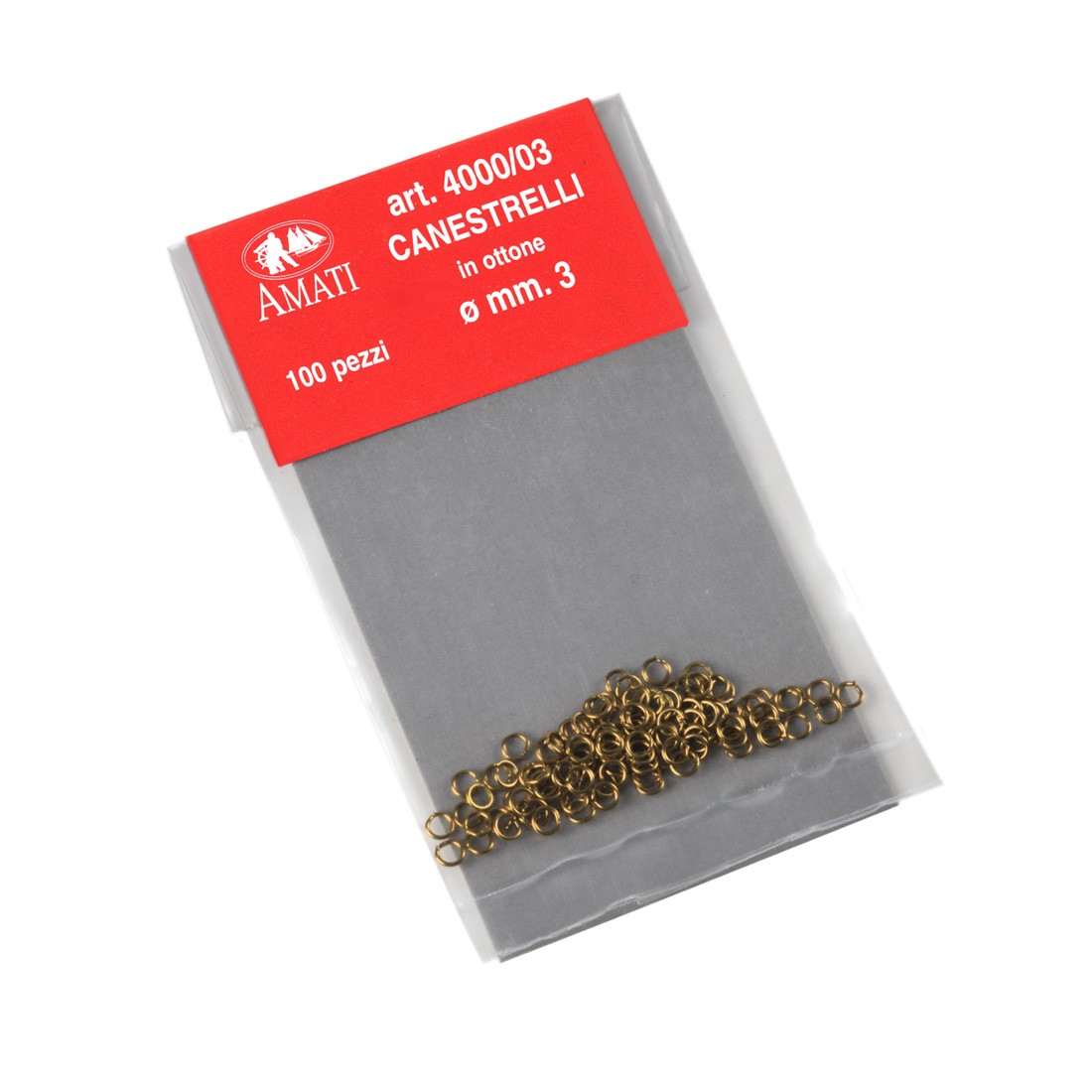 Canestrelli ottone mm.3 (100 pz)