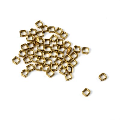 Square brass rings mm.2,5 2