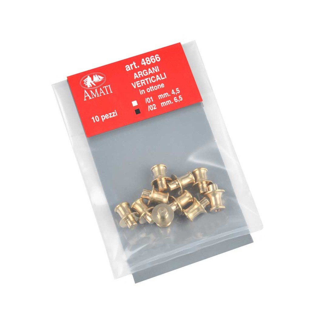 Brass capstans mm.6,5