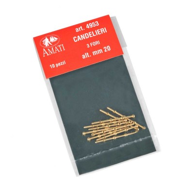 Candelieri ottone mm.20-3 fori