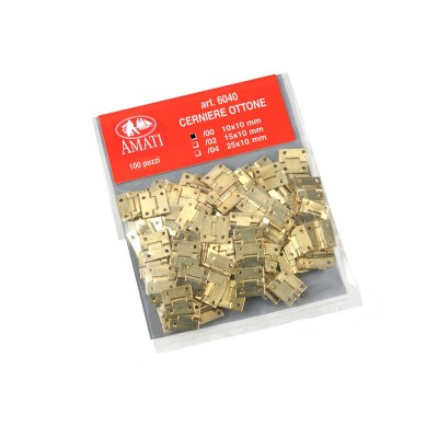 Brass hinges mm. 10x10