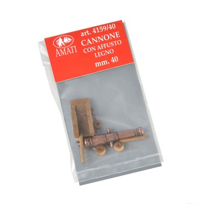 Cannoni affusto legno mm. 40