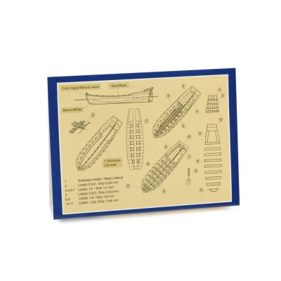 Scialuppe metallo-legno mm.70 2