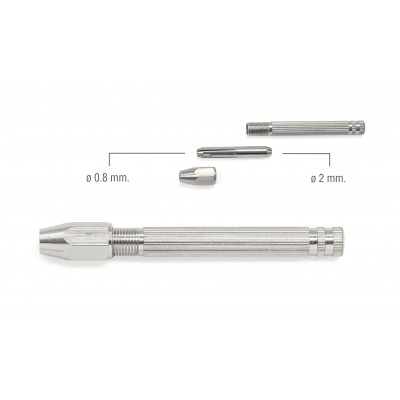 Hand drill with double chuck 2