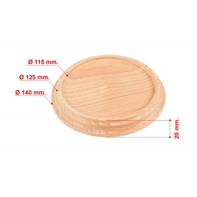 Base redonda de madera ø 140 2