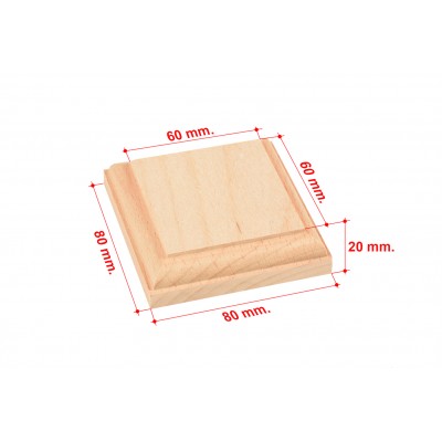 Socle bois mm.80x80 2