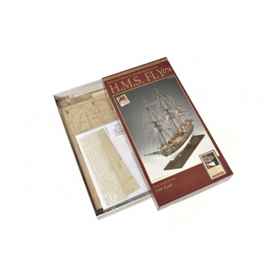 Caja del modelo Amati H.M.S. Fly 2