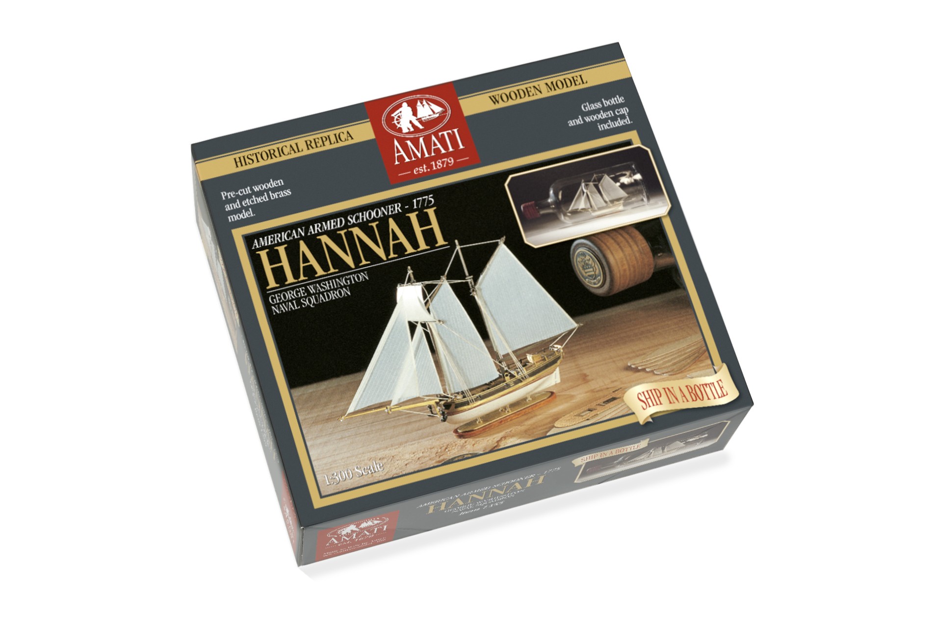 Amati Model Kit Hannah Ship in a bottle