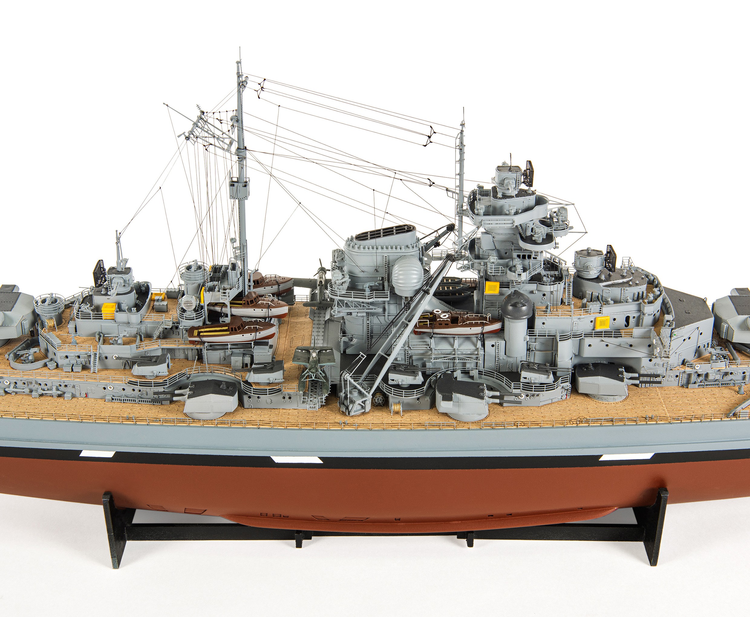 Maquette Cuirassé Bismarck WWII - Kit Construction 2081 Pièces - Longueur 75 Cm - Détails Réalistes Canons & Tourelles