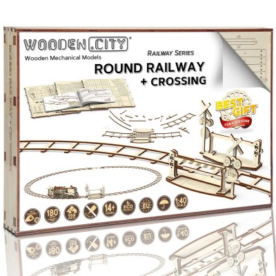 Woodline Modellbox Bahngleise mit Bahnübergang