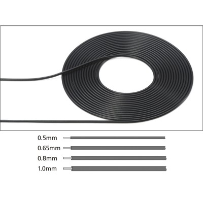 Câble en vinyle 1 mm / Noir