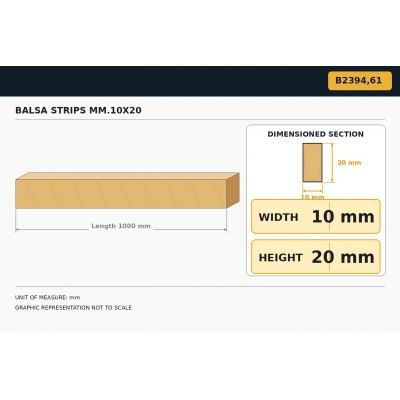 Baguette Balsa mm.10x20 2