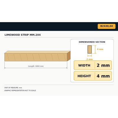 Listelli Tiglio   mm.2x4 2