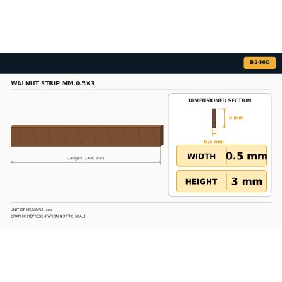 Tira de nuez mm.0,5X3 2
