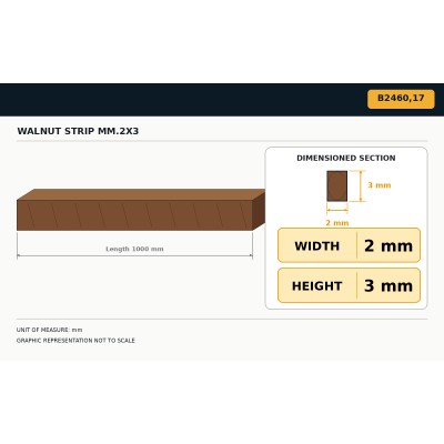 Baguettes noyer mm.2x3 2