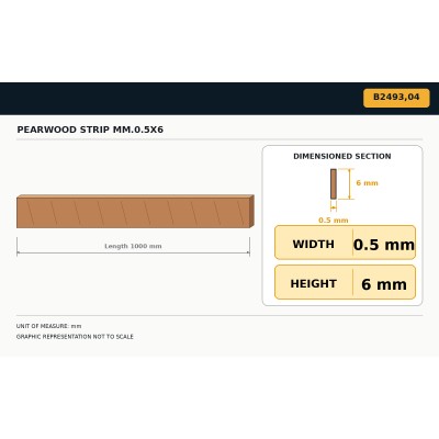 Baguettes poirier  mm.0,5x6 2