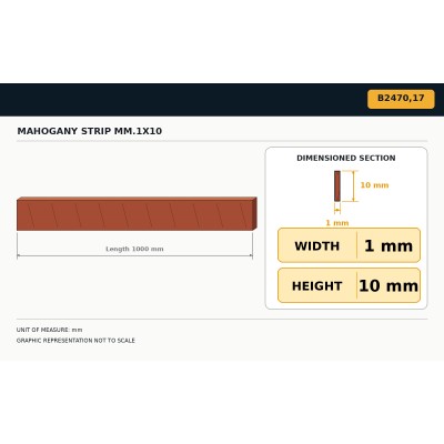 Listelli Mogano mm.1x10 2