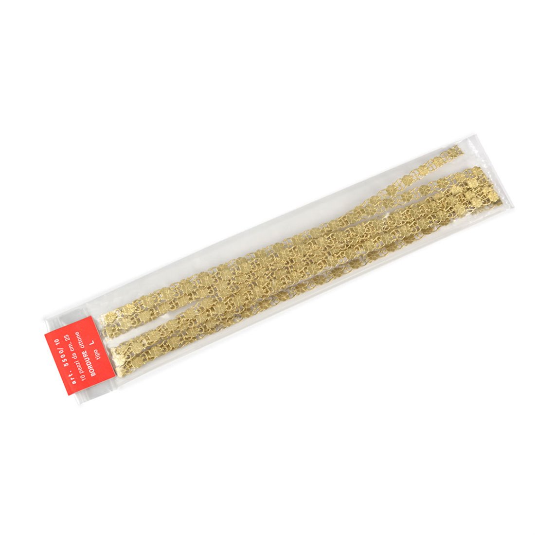 Decoración de latón tipo L (cm.25)