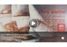 Chris Watton at work on the Endeavour for Amati