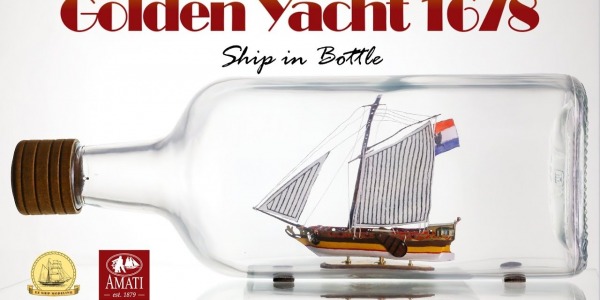 Elegancia artesanal: la fabricación del Golden Dutch Yacht de Amati en una botella